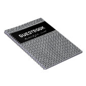 バティカ白黒パターンゲストブックノートブック ノートブック (右側)