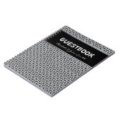 バティカ白黒パターンゲストブックノートブック ノートブック (左側)