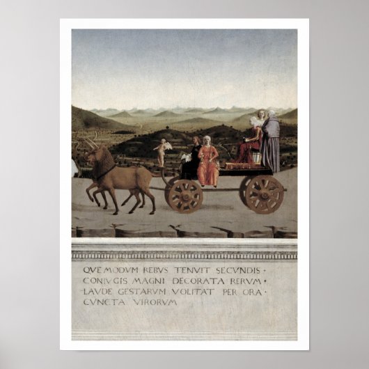 バティスタ・スフォルツァ、ウルビーノ公爵夫人の勝利。バット ポスター (正面)