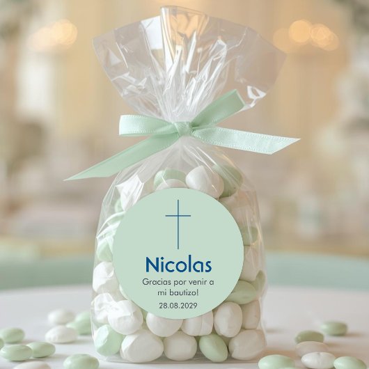 バティゾカトリックのバプテスマ《キリスト教》洗礼式や命名式と好意 ラウンドシール