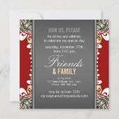 バティックトロピカル40歳誕生日パーティー招待状 招待状 (裏面)