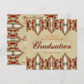 バティックレース卒業招待状 招待状 (正面/裏面)