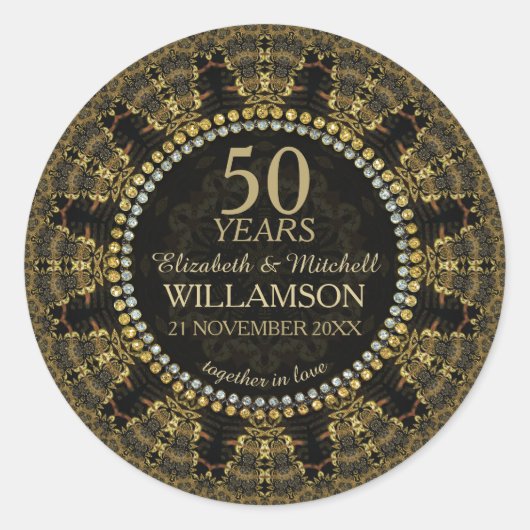 バティック サンシャイン ゴールド アニバーサリー ラウンドシール (正面)