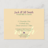 バティック ツイスト グリーン パープル カクテル パーティー 招待状 (裏面)