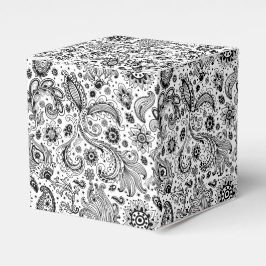 バティック ボホ スタイル フラワーパイスリーパターン フェイバーボックス (正面サイド)