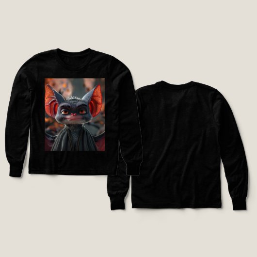 バティバディ – かわいい漫画のこうもりキッズ (デザイン 正面＆背面)