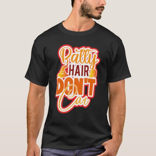 バティヘアがハロウィン気にしない Tシャツ (正面)
