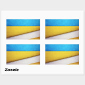 バテッド建物ミニマル-抽象芸術バイセラー 長方形シール (シート)