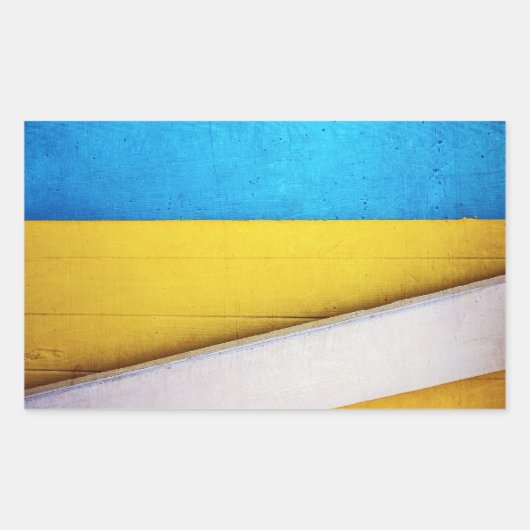 バテッド建物ミニマル-抽象芸術バイセラー 長方形シール (正面)