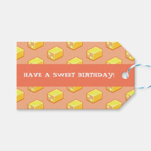 バテンベルク お誕生日おめでとう! ケーキ柄 ギフトタグ (正面(横))