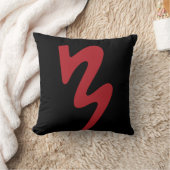 バテービアの赤く及び黒い両面行進のロゴは置きます クッション (ブランケット)