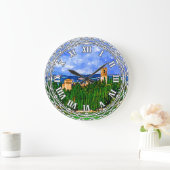 バディアAパシアーノ。キアンティ。トスカーナ。イタリア。 ラージ壁時計 (ホーム)