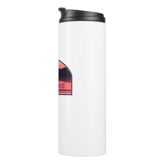 バディンレイクノースカロライナ赤い日の出 タンブラー (回転右)