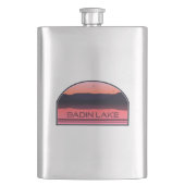 バディンレイクノースカロライナ赤い日の出 フラスク (正面)