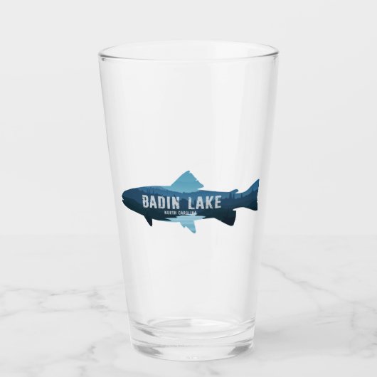 バディン湖ノースカロライナ魚 タンブラーグラス (正面)