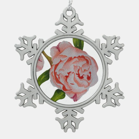 バディープオーニーオンペーター雪フレークオーナメント スノーフレークピューターオーナメント (正面)