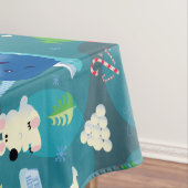 バディ小妖精や小人とキャラクターティール（緑がかった色）パターン テーブルクロス (インサイチュ)