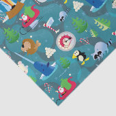 バディ小妖精や小人とキャラクターティール（緑がかった色）パターン 薄葉紙 (詳細)