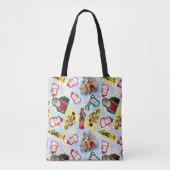 バディ小妖精や小人とサンタノースポールパターン トートバッグ (正面)