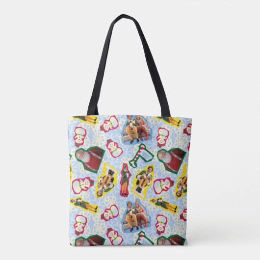 バディ小妖精や小人とサンタノースポールパターン トートバッグ (裏面)