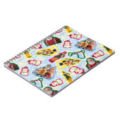 バディ小妖精や小人とサンタノースポールパターン ノートブック (左側)