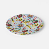 バディ小妖精や小人とサンタノースポールパターン ペーパープレート (アングル)