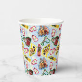 バディ小妖精や小人とサンタノースポールパターン 紙コップ (左)