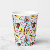 バディ小妖精や小人とサンタノースポールパターン 紙コップ (右)