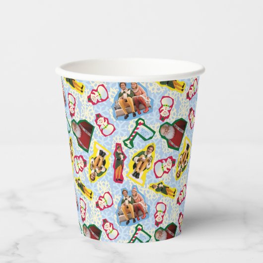 バディ小妖精や小人とサンタノースポールパターン 紙コップ (正面)