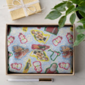 バディ小妖精や小人とサンタノースポールパターン 薄葉紙 (ギフト)