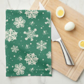バディ小妖精や小人スノーフレーク・パターン キッチンタオル (四つ折り)