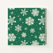 バディ小妖精や小人スノーフレーク・パターン ノートブック (裏面)