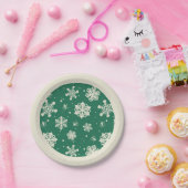 バディ小妖精や小人スノーフレーク・パターン ペーパープレート (パーティー)