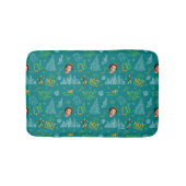 バディ小妖精や小人ティール（緑がかった色）引用文パターン バスマット (正面)