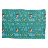 バディ小妖精や小人ティール(緑がかった色)引用文パターン 枕カバー (裏面)