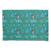 バディ小妖精や小人ティール(緑がかった色)引用文パターン 枕カバー (正面)