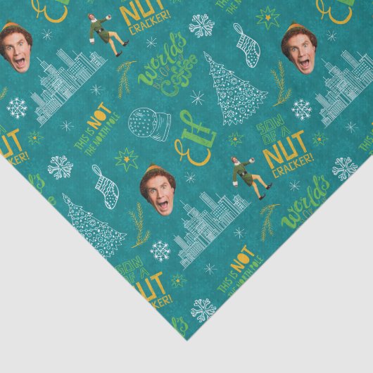 バディ小妖精や小人ティール（緑がかった色）引用文パターン 薄葉紙 (詳細)