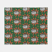 バディ小妖精や小人感情パターン フリースブランケット (正面(横))