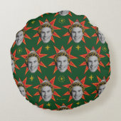 バディ小妖精や小人感情パターン ラウンドクッション (裏面)