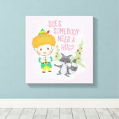 バディ小妖精や小人誰かハグが必要か？ キャンバスプリント (インサイチュ (ウッドフロア))