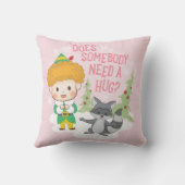 バディ小妖精や小人誰かハグが必要か？ クッション (裏面)