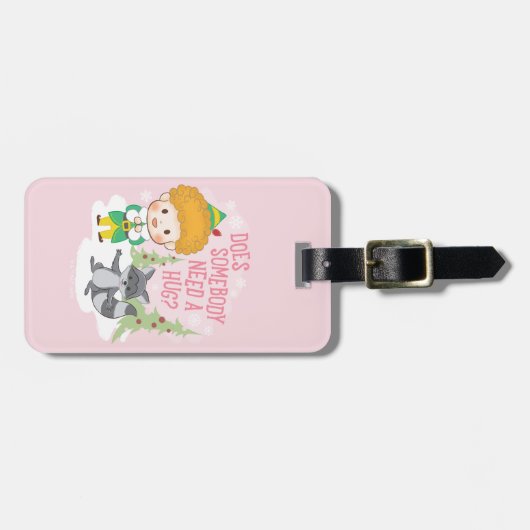 バディ小妖精や小人誰かハグが必要か？ ラゲッジタグ (正面横)