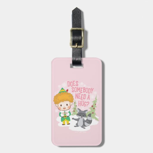バディ小妖精や小人誰かハグが必要か? ラゲッジタグ (正面縦)