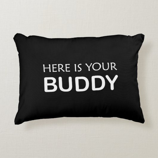 バディ装飾用クッション-はっきりしたミニマルデザイン アクセントクッション (正面)