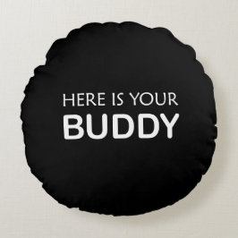 バディ装飾用クッション-はっきりしたミニマルデザイン ラウンドクッション