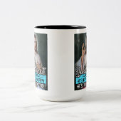 バディ・キリスト、彼は幸せだ!彼はくず同然だ! ツートーンマグカップ (中央)