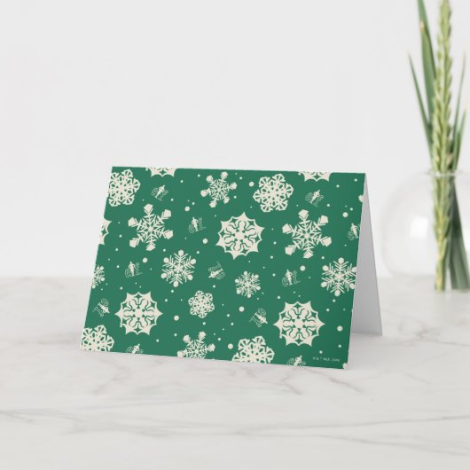 バディ・ザ・エルフの雪の結晶パターン シーズンカード (正面)