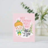 バディ・ザ・エルフ 誰かハグが必要ですか? シーズンポストカード (スタンド正面)