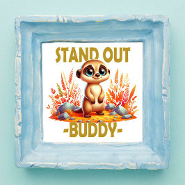 バディ・プンを目立たせる。キュートなサーケートメルカットの漫画 フォトプリント           