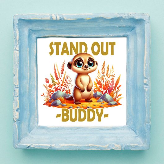 バディ・プンを目立たせる。キュートなサーケートメルカットの漫画 フォトプリント           